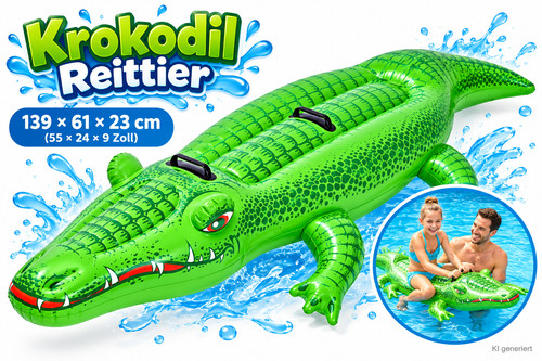Krokodil 142x68 schwimmtier - cm,